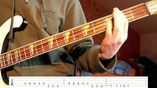 Everything Everything  Kemosabe bass cover with TABS on screen [upl. by Hall]