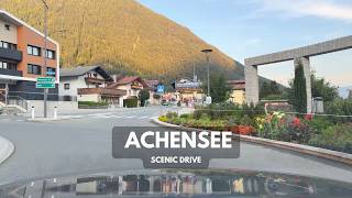 4k HDR Alpine Drive towards Zillertal from Maurach am Achensee Golden hour [upl. by Thissa]