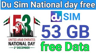 How do I Get du Sim Card free 53 GB internet offer 2024  du Sim free 53 GB National day offer [upl. by Ennaer329]