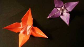 How to make an EASY ORIGAMI FLOWER  Instructions [upl. by Ahcsim738]