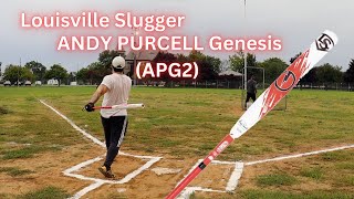 Louisville Slugger Genesis ANDY PURCELL APG2 Slowpitch Bat Review and Hitting [upl. by Carnes97]