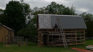 Animal Barn  Part 12 Steel Roof Fascia and Soffit [upl. by Nnoj865]