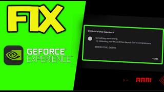 2 СПОСОБА Исправления ошибки quotnvidia geforce experience error code 0x00010x0003quot [upl. by Tiebout]