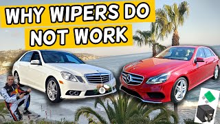 WHY WINDSHIELD WIPERS DO NOT WORK MERCEDES W212 E CLASS E350 E400 E250 E200 E220 E250 CDI BLUETEC [upl. by Hiett]