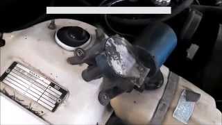 Wiper motor replacement Volvo 240 GL Install Remove Replace [upl. by Taffy]