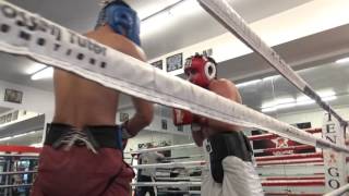 sparring at goossen gym  EsNews Boxing [upl. by Limhaj655]