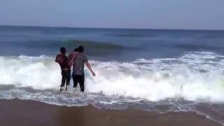 Marina Beach Sea Waves  Fun in Chennai Tamil Nadu [upl. by Irej]