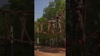 Bsf Training struggle amp hardworking shortvideo army [upl. by Anilegna]