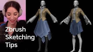 Tips on how to sculpt a Zbrush garment sketch [upl. by Alyahc498]