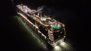 Msc preziosa departing Southampton 8th November 2024 4k 30FPS UHD Mavic 3 Pro [upl. by Airdnaz137]