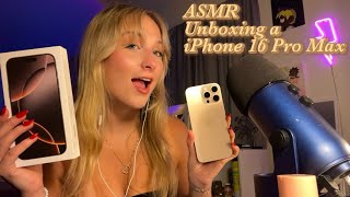 ASMR  iPhone 16 Pro Max unboxing📱 [upl. by Nnor]