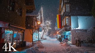 Walking in the strong Snowfall Oberstdorf Germany Christmas Time ASMR 4K [upl. by Yenitsed384]