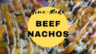 Beef Nachos  Easy HomeMade Snack Recipe [upl. by Bodkin]