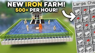 NEW EASY Iron Farm 121 Minecraft PE amp Bedrock Edition [upl. by Fonseca]