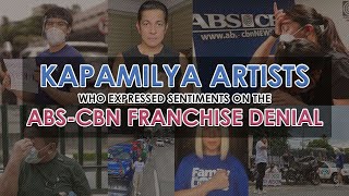 WATCH Nakakaiyak na reaksyon ng mga Kapamilya artists sa Franchise denial ng ABSCBN [upl. by Ennayar]