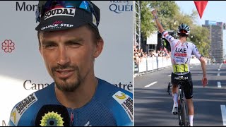 Grand Prix de Montréal 2024  Julian Alaphilippe quotCe nétait pas possible de suivre Tadej Pogacarquot [upl. by Hrutkay]