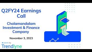 Cholamandalam Investment amp Finance Company Earnings Call for Q2FY24 [upl. by Arracahs]