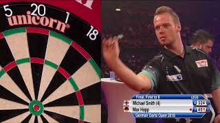 German Darts Open 2018  Final  Michael Smith v Max Hopp [upl. by Burkle686]