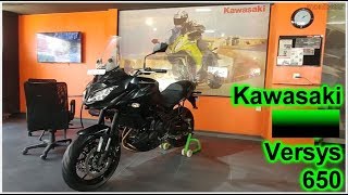 Kawasaki Versys 650 Stock Exhaust Sound and Lookaround at KTM showroom Nepal [upl. by Yleoj476]