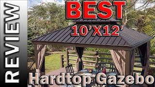 Kozyard Alexander Hardtop Gazebo Aluminum Permanent 10x12 With Mosquito Net Sidewalls [upl. by Brunhilda813]