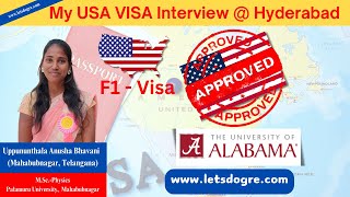 USA F1 VISA Approval at Hyderabad  Spring 25  VISA Interview Questions at Hyderabad [upl. by Elyac770]