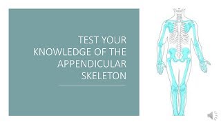 TEST YOUR KNOWLEDGE OF THE APPENDICULAR SKELETON [upl. by Iclehc]