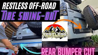 Restless OffRoad TIRE CARRIER for Lexus GX470  BUMPER CUT  Auxbeam GXSeries HeadlightHighBeam [upl. by Akamahs]