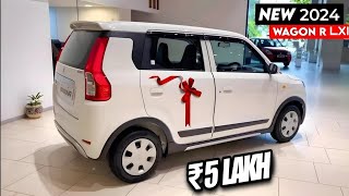 Maruti Suzuki Wagon r 2024 new model in india Wagon r LXI 2024 Affordable Price Review [upl. by Earas]