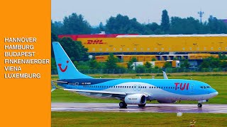 4K Planespotting  Hannover Hamburg Finkenwerder Budapest Vienna Luxembourg Airports [upl. by Ik]