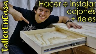 Como hacer cajones e instalar correderasrieles ¿solo con un taladro [upl. by Lothar]