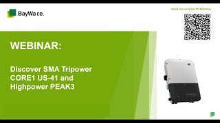 Discover SMA Tripower CORE1 US 41 and Highpower PEAK3 [upl. by Maybelle]