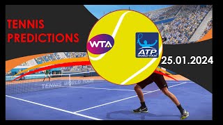 Tennis Predictions TodayATP Australia OpenWTA Australia OpenTennis Betting TipsTennis Preview [upl. by Nimoynib]