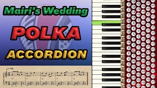 Mairis Wedding Irish Music Polka  Accordion Tutorial [upl. by Mechling]