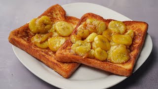 Banana French Toast  Quick and Easy Breakfast Recipe  Yummy [upl. by Shirlee364]