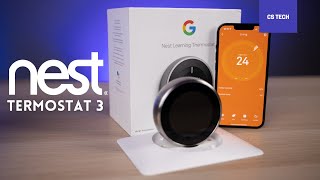 Google Nest Gen 3 un termostat cu inteligență artificială afișaj color aplicație și control boiler [upl. by Anaujnas998]