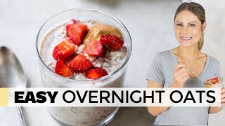 SIMPLE OVERNIGHT OATS RECIPE  healthy breakfast for weight loss and optimal health [upl. by Dachia]