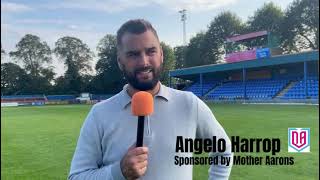 Tamworth FC post match interview with Angelo Harrop [upl. by Ledba]