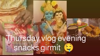 ಗುರುವಾರದ vlog girmit recipe ಹುಣ್ಣಿಮೆ ದಿನದ ಪೂಜೆ kannada girmit recipe [upl. by Haag]