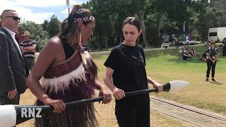 Prime Minister Jacinda Arderns first time in a waka [upl. by Broucek]