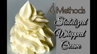 Stabilized Whipped Cream Easy Recipes  4 Methods  Whipped Cream Frosting [upl. by Newkirk]