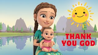 Thank You God  English Prayer For Kids I English Kids Songs  Learning Videos For Kids [upl. by Burget]