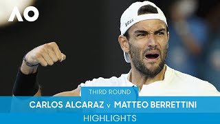 Carlos Alcaraz v Matteo Berrettini Highlights 3R  Australian Open 2022 [upl. by Yerggoeg840]