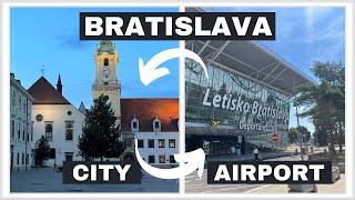 How to get from Bratislava City Centre to Bratislava Airport [upl. by Luzader]