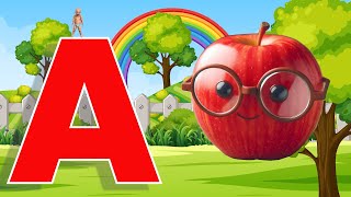 A for apple  phonics song with one words ABC alphabet song [upl. by Edd]