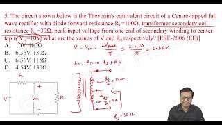 Rectifiers 6  Problems on Centre tapped FWR  Trinadh Reddy  ECE  EEE  IN [upl. by Sucramrej372]