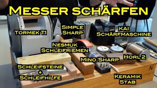 8 Varianten Messer zu schärfen  was passt zu dir [upl. by Adlanor]