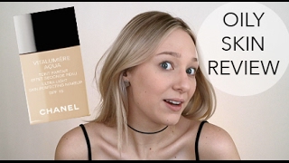 OILY SKIN CHANEL VITALUMIÉRE AQUA FOUNDATION REVIEW amp DEMO [upl. by Antonio596]