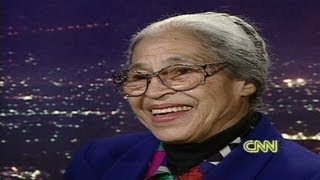 Larry King Live  1995 Rosa Parks says she isnt bitter [upl. by Alletsyrc]