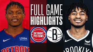 PISTONS at NETS  FULL GAME HIGHLIGHTS  April 6 2024 [upl. by Edsel]