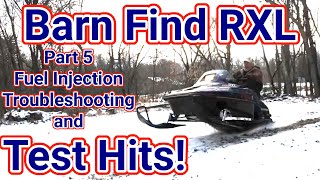 Barn Find RXL Part 5 Injection trouble shooting and Test Hits Vintage Polaris Triple Snowmobile [upl. by Radie876]